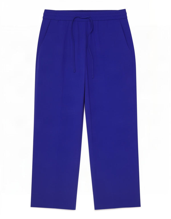 Marks & Spencer Damen-Freizeithose mit weitem Bein, UK 12, M, W30, L29, Blau