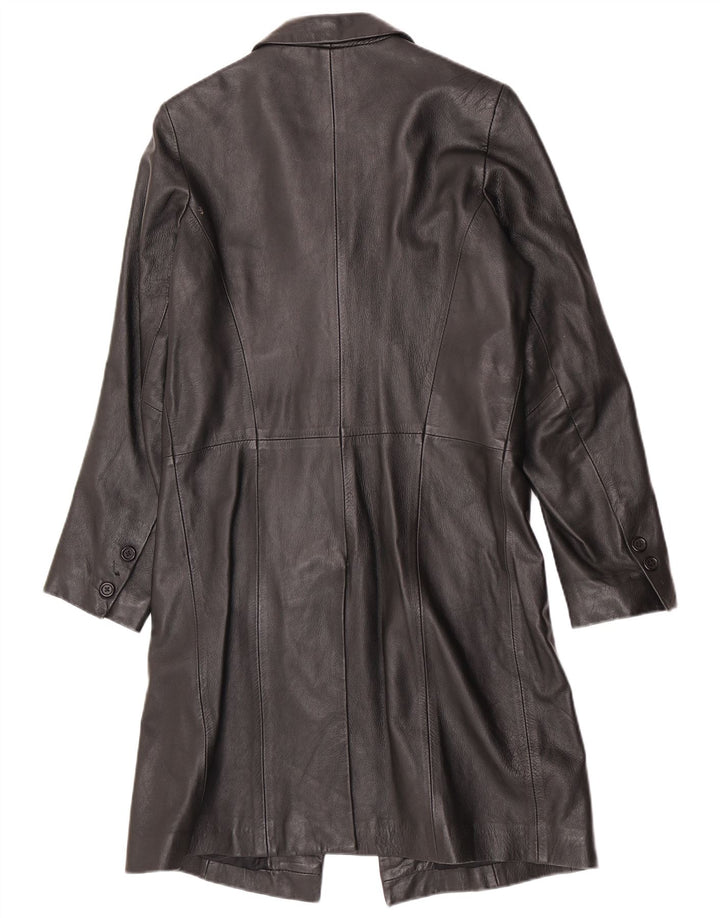 Calculus Damen Ledermantel UK 14 Medium Schwarz