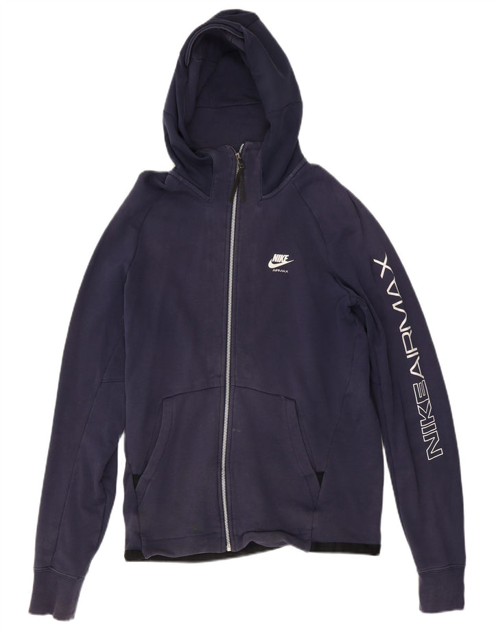 Nike Herren-Kapuzenpullover mit grafischem Reißverschluss, mittelgroß, Marineblau