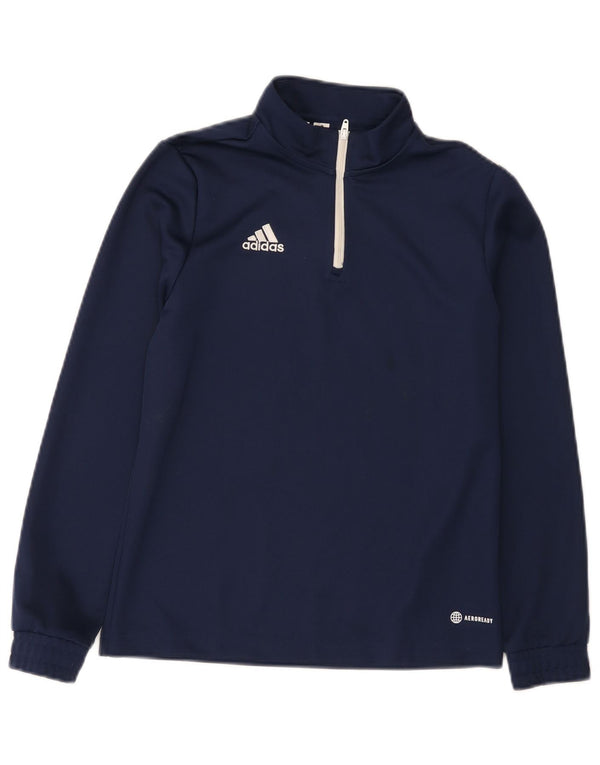 Adidas Jungen Aeroready Zip Neck Pullover Trainingsanzug Top 11-12 Jahre Marineblau