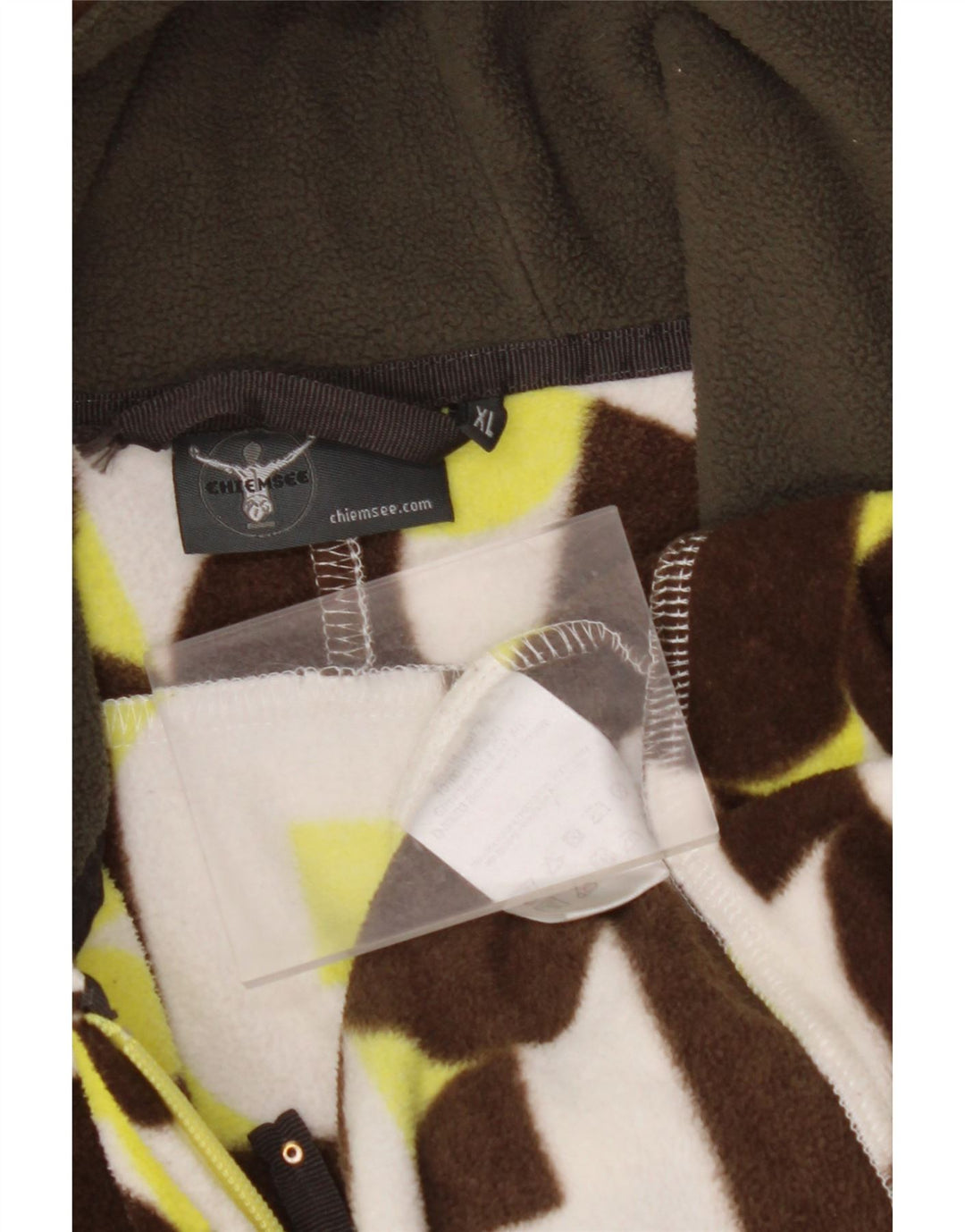 CHIEMSEE Damen-Fleecejacke mit Kapuze, UK 18, XL, mehrfarbig, geometrisch