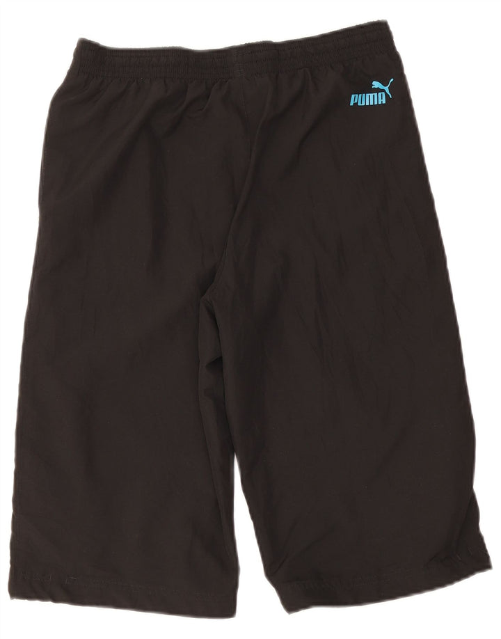 Puma Boys Graphic Sport Shorts 13–14 Jahre, schwarzes Polyester