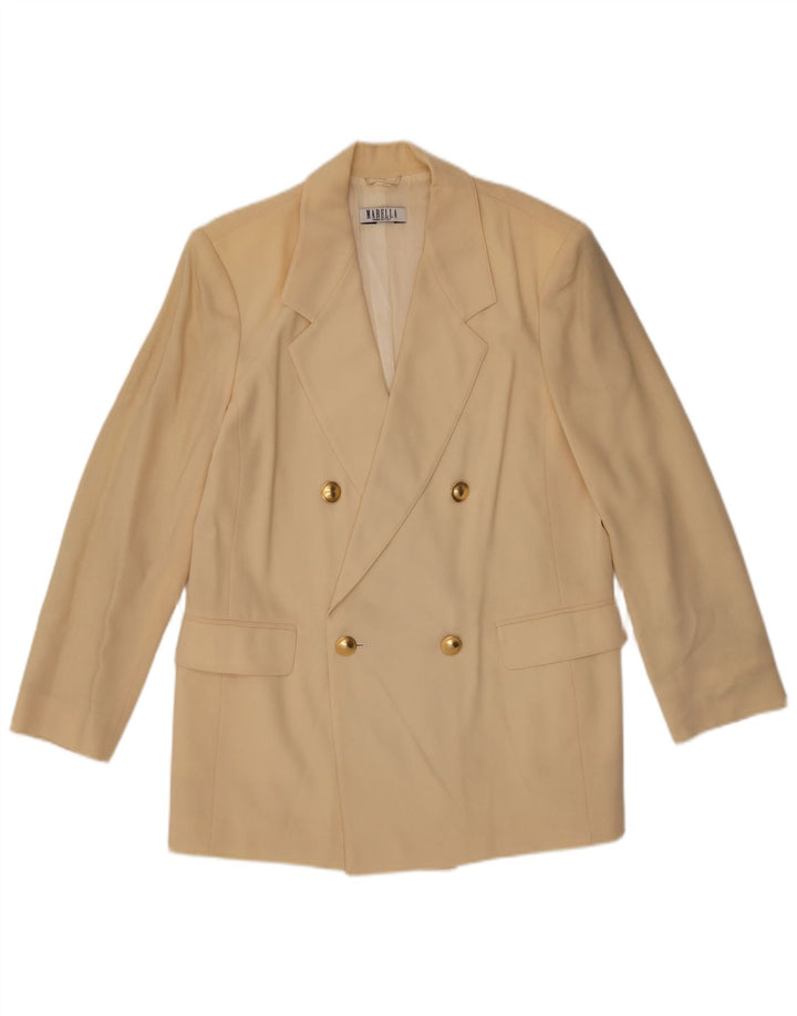 MARELLA Zweireihiger Blazer für Damen, UK 16, große gelbe Wolle