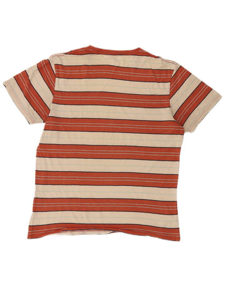 Rip Curl Herren-T-Shirt mit Standard-Passform, groß, orange gestreift