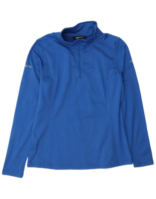 The North Face Damen-Pullover-Trainingsanzugoberteil mit Reißverschluss und Halsausschnitt, UK 14, Mittelblau