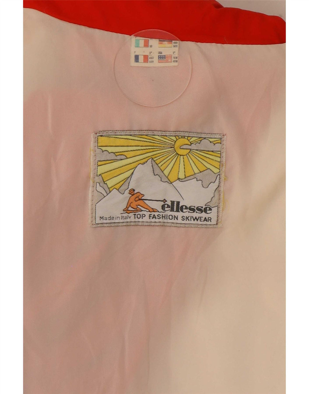 Ellesse Herren-Skijacke mit Kapuze, gepolstert, IT 50, Größe L, Rot