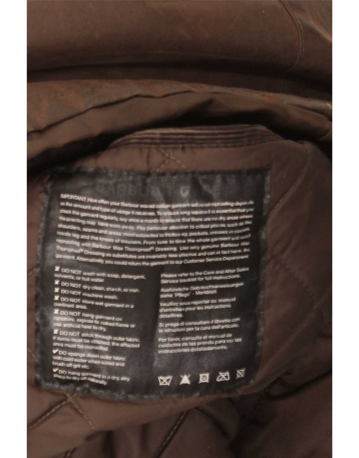 Barbour Herrenjacke aus gewachster Baumwolle, Größe 40, Braun