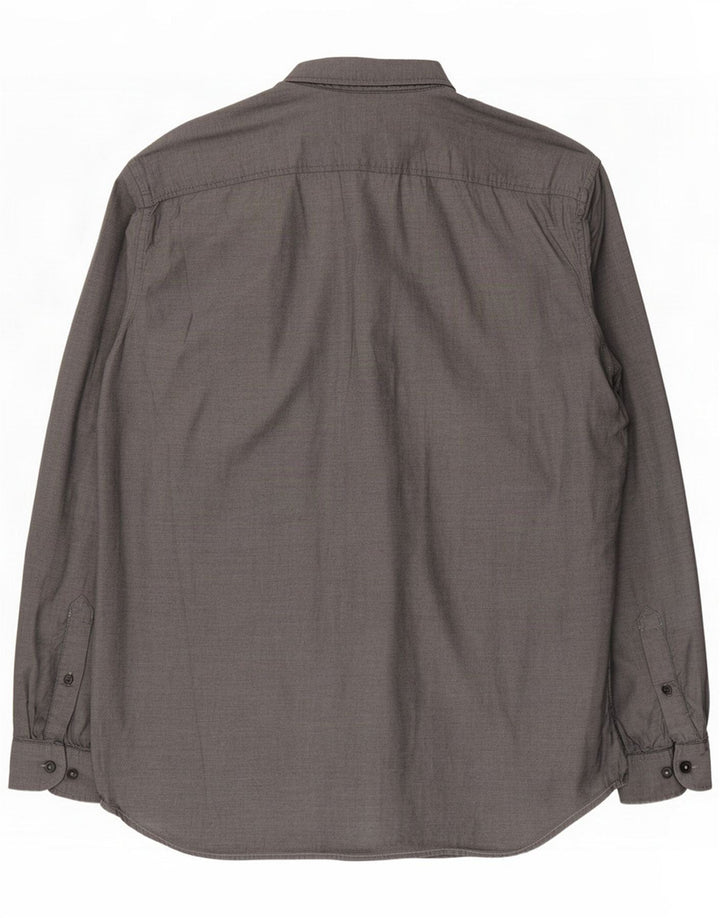 S.Oliver Herrenhemd XL Graue Baumwolle