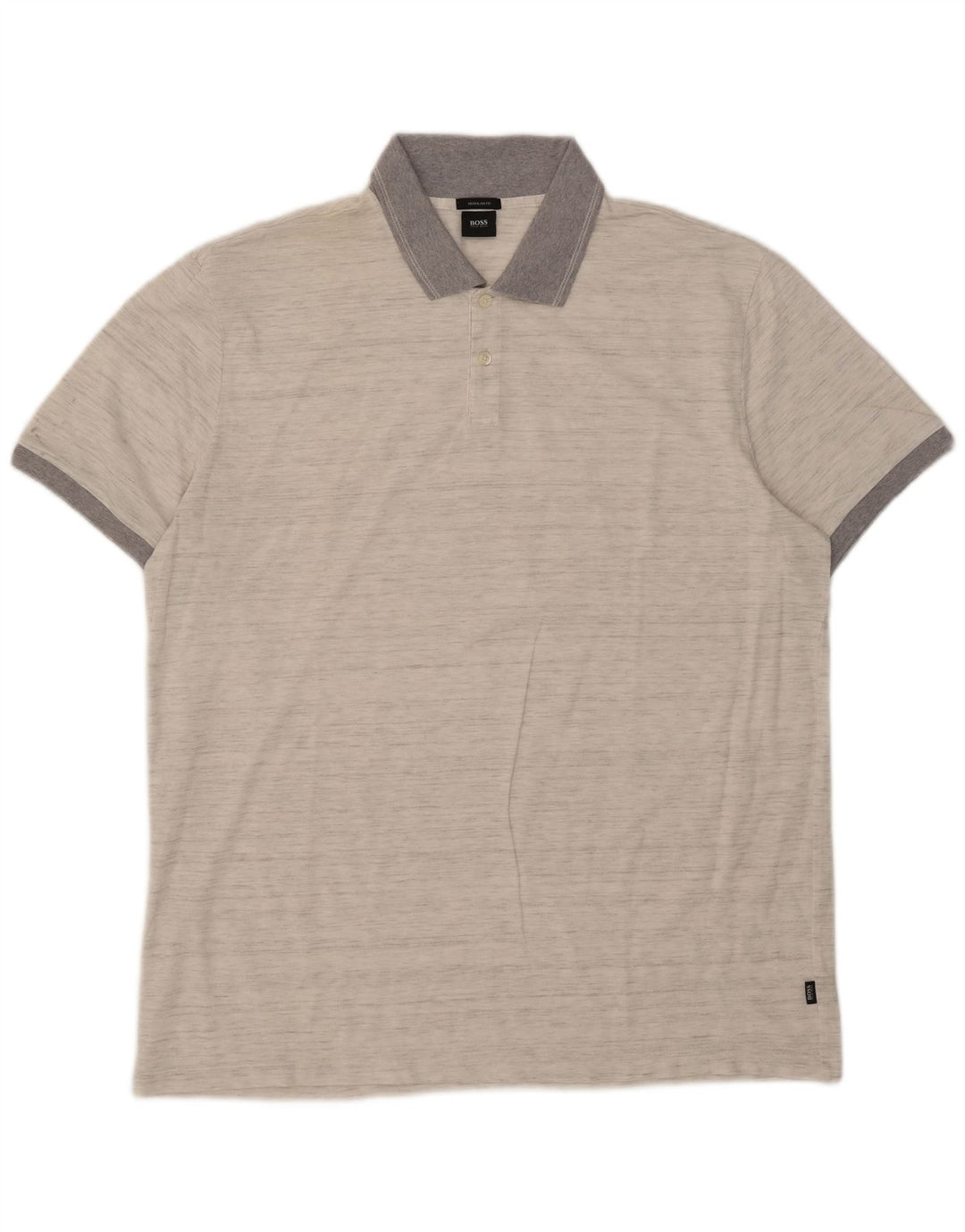 Hugo Boss Herren-Poloshirt mit normaler Passform, 2XL, Grau meliert