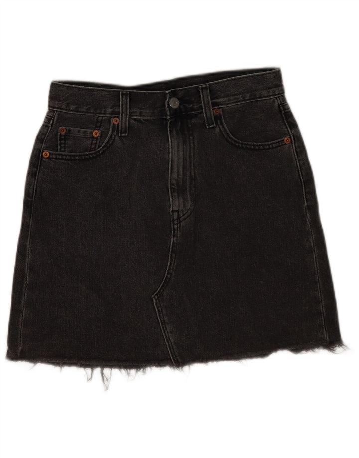 Levi's Damen-Jeansrock, W26, klein, graue Baumwolle