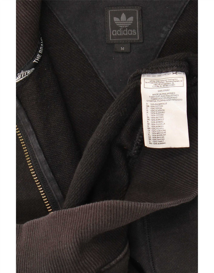 Adidas Herren-Trainingsanzug-Top-Jacke, mittelschwarz, Baumwolle