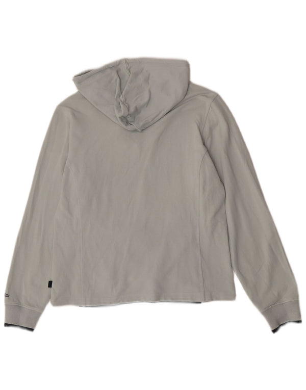 Asics Damen Kapuzenpullover UK 10 Small Grau Baumwolle Sport