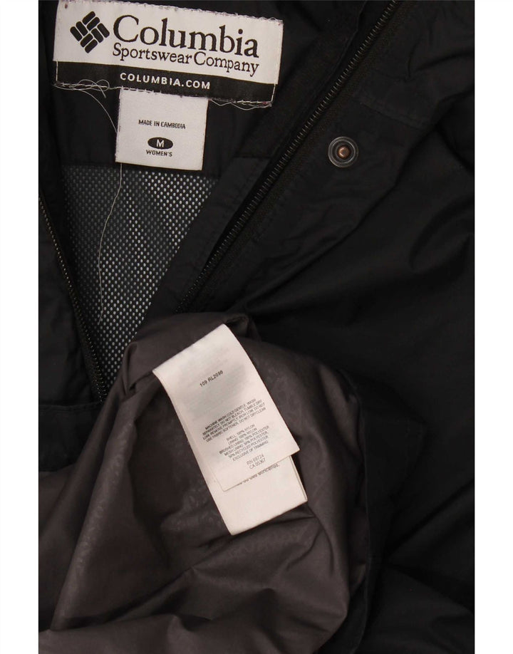 Columbia Damen Omni-Tech Kapuzen-Regenjacke UK 14 Mittelschwarzes Nylon