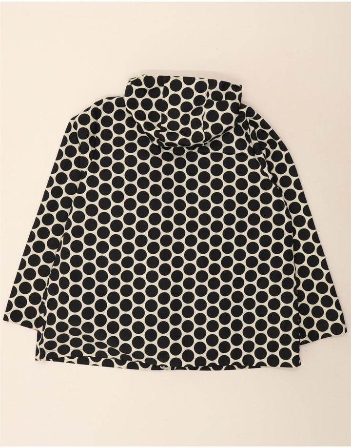 MARKS & SPENCER Damen-Regenjacke mit Kapuze, UK 20 2XL, Schwarz gepunktet