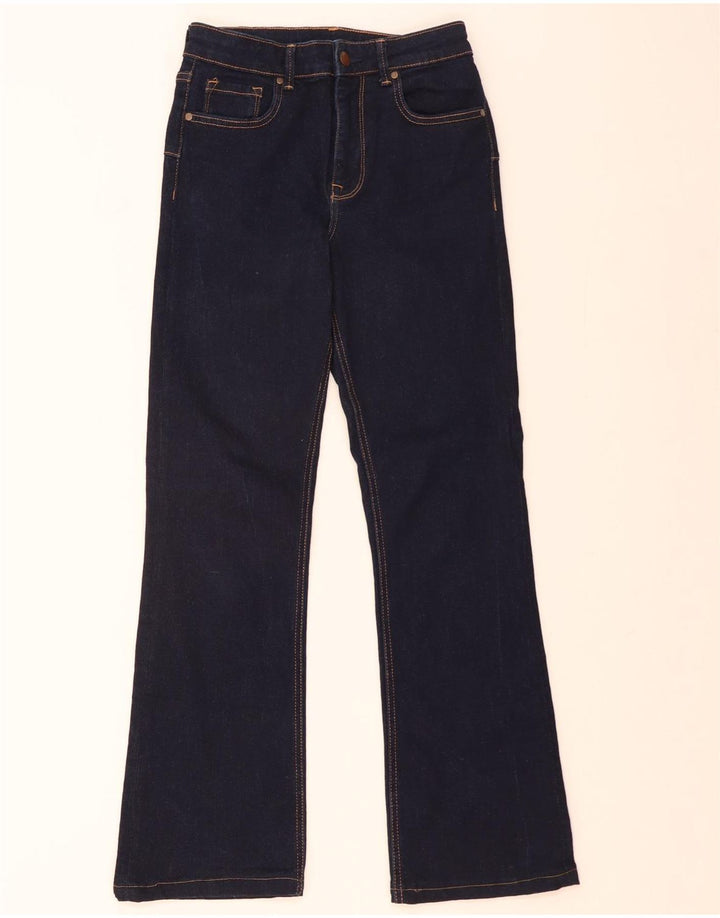 Zara Damen Schlagjeans EU 38 Small W28 L29 Marineblau