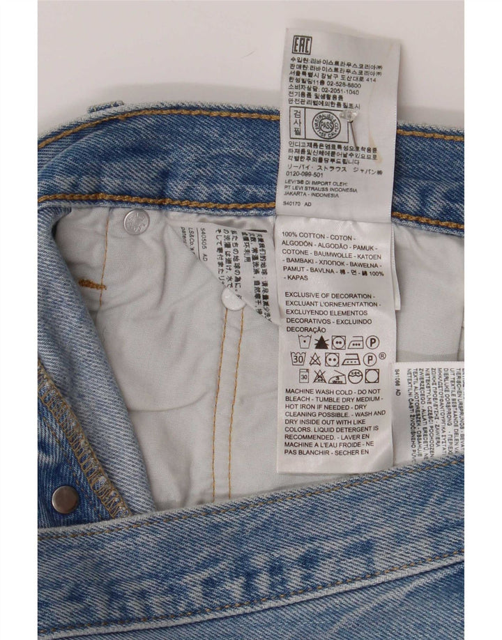 Levi's Damen 501 Distressed Denim Shorts W31 Mittelblaue Baumwolle