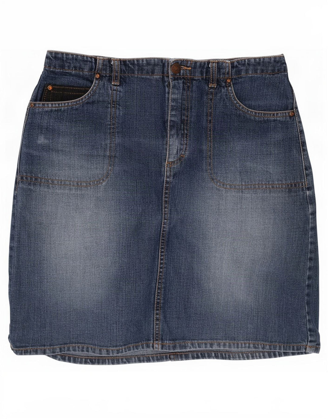 Esprit Damen Mini-Jeansrock EU 36 Small W26 Blaue Baumwolle