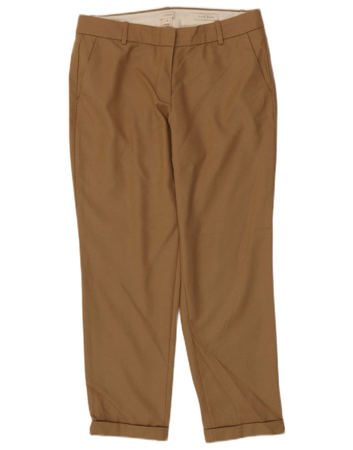 Gerade Capri-Hose für Damen von J. CREW, US 4, Größe S, W30, L26, Beige, Wolle