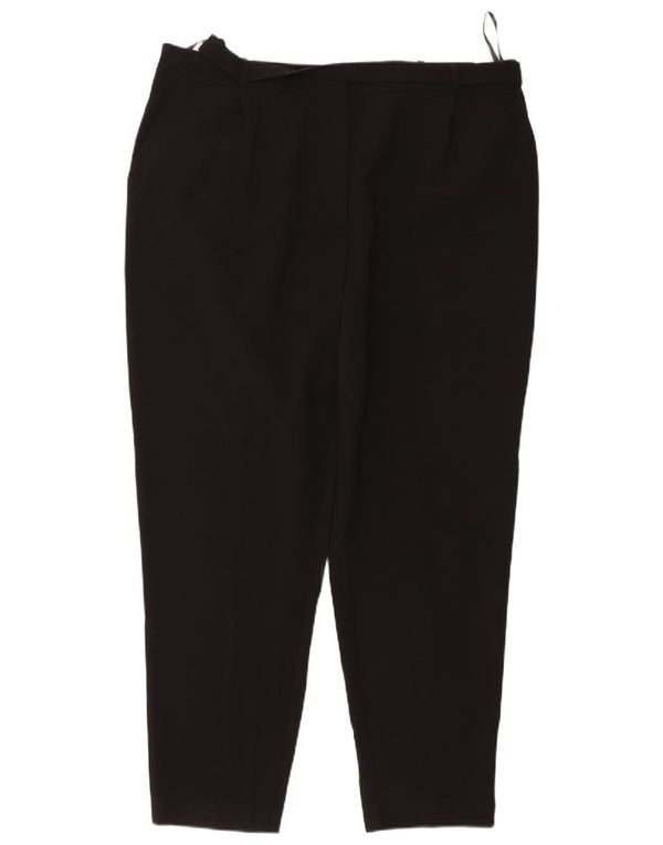 Laura Ashley Damen Tapered Chinohose UK 18 XL W38 L29 Schwarz Polyester