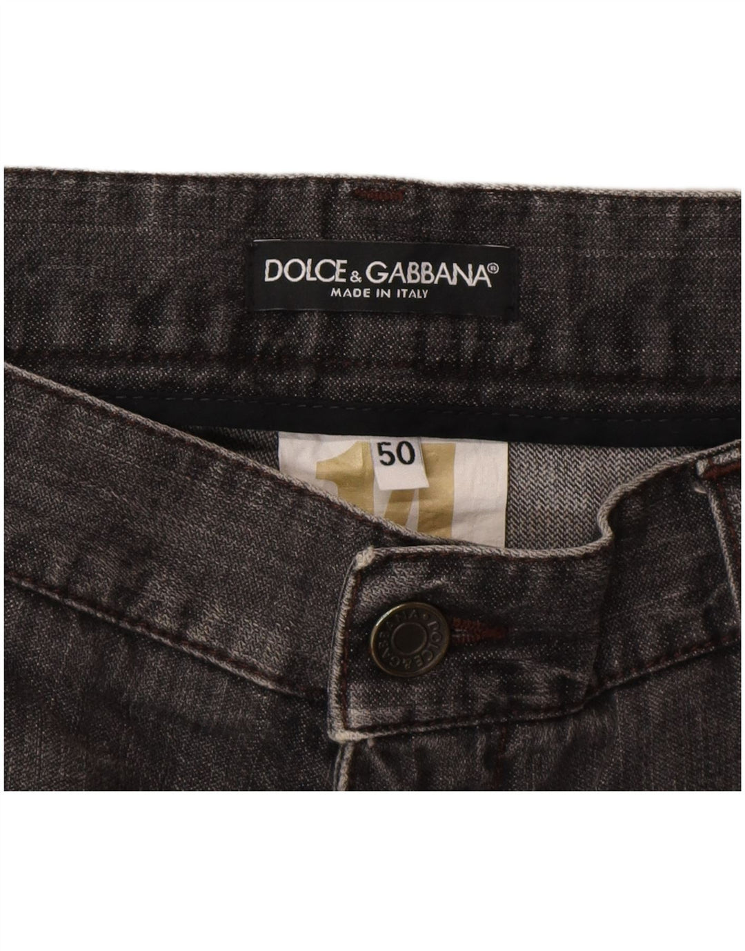 Dolce & Gabbana Damen Distressed Straight Jeans IT 50 XL W36 L32 Grau