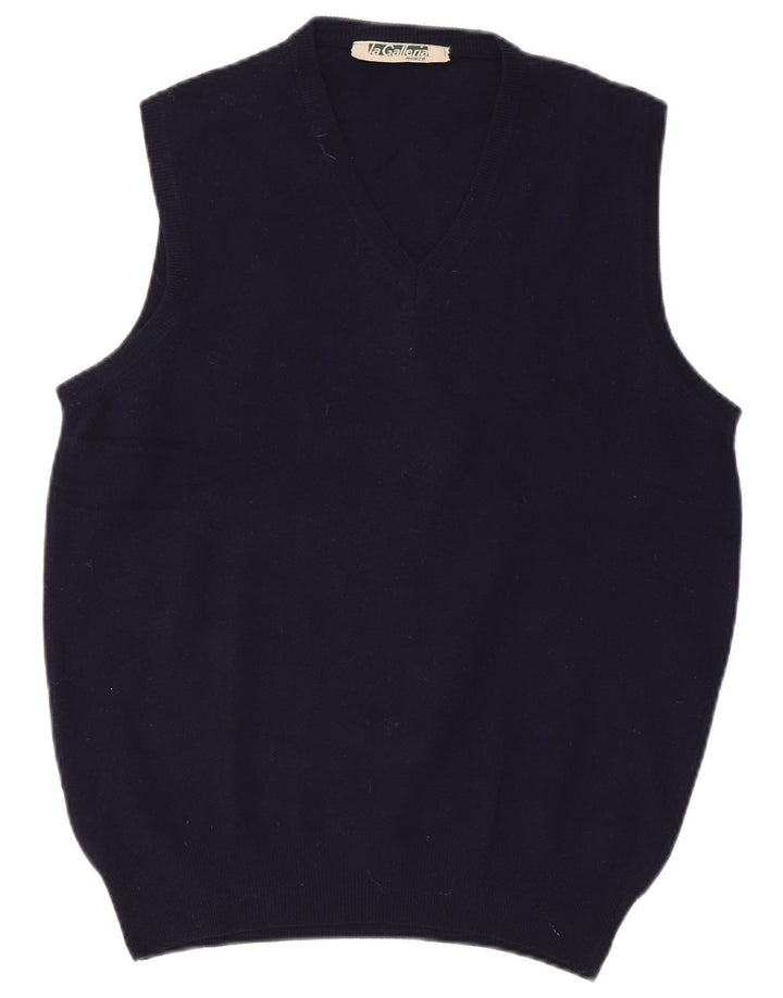 Vintage Herren Weste Tank Top IT 54 XL Marineblau