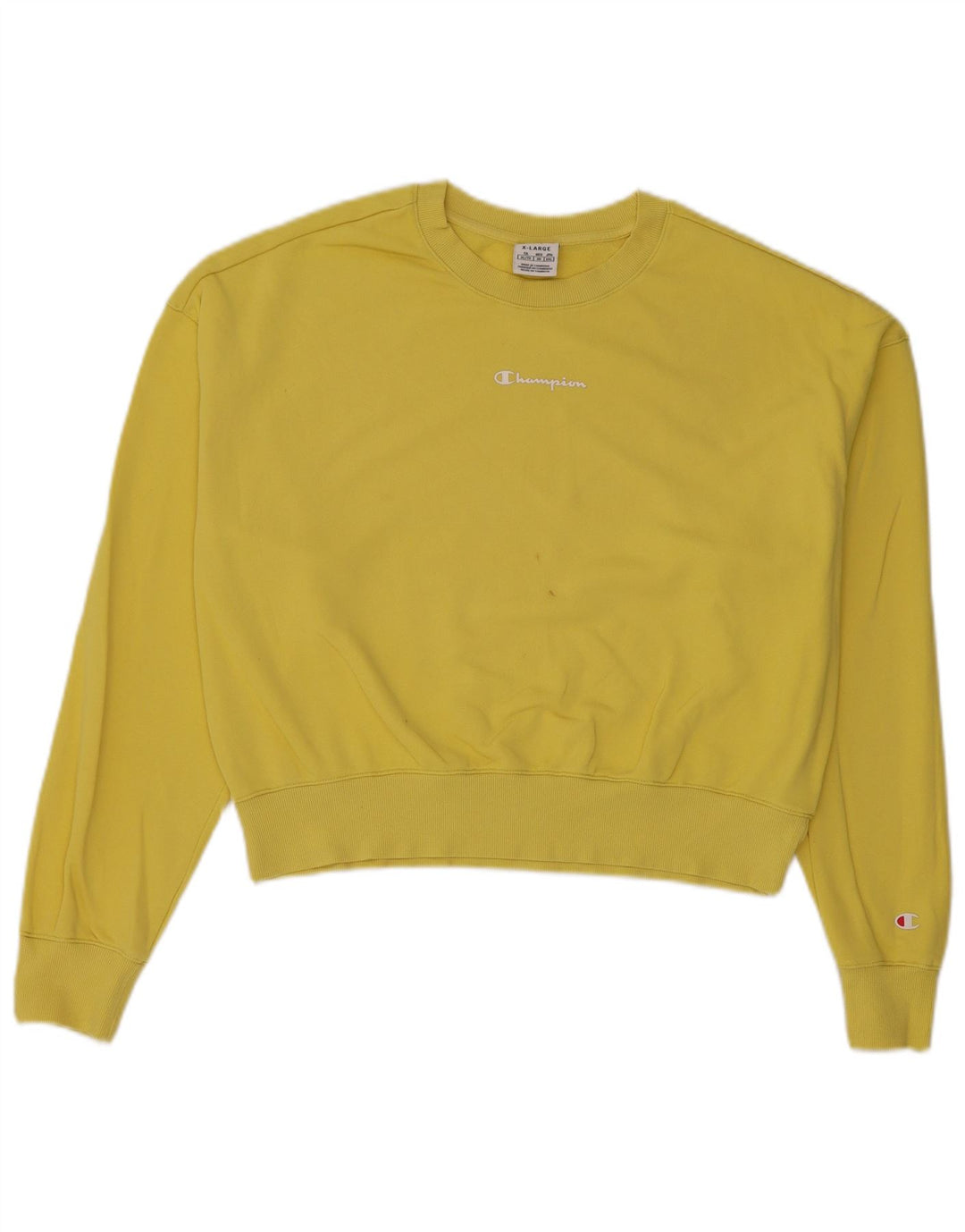 Champion Damen Sweatshirt Pullover UK 18 XL Gelb