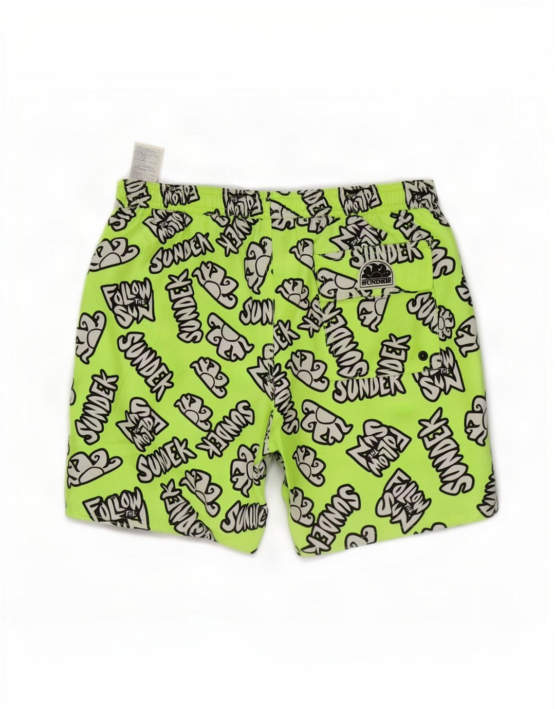 Sundek Herren-Badeshorts mit Grafik, mittelgrün, Polyester