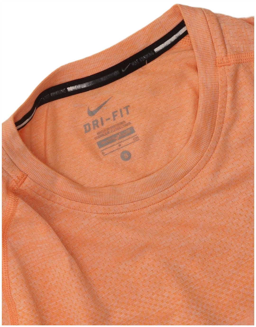 Nike Herren Dri Fit T-Shirt Top Small Orange gestreift