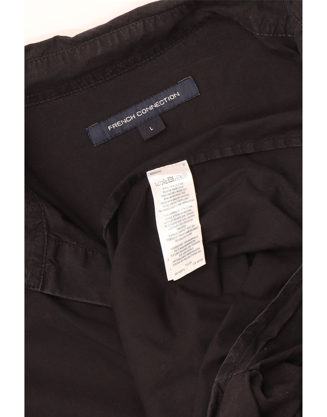 French Connection Damen-Pullovershirt mit 3/4-Ärmeln, UK-Größe 40, Größe L, Schwarz