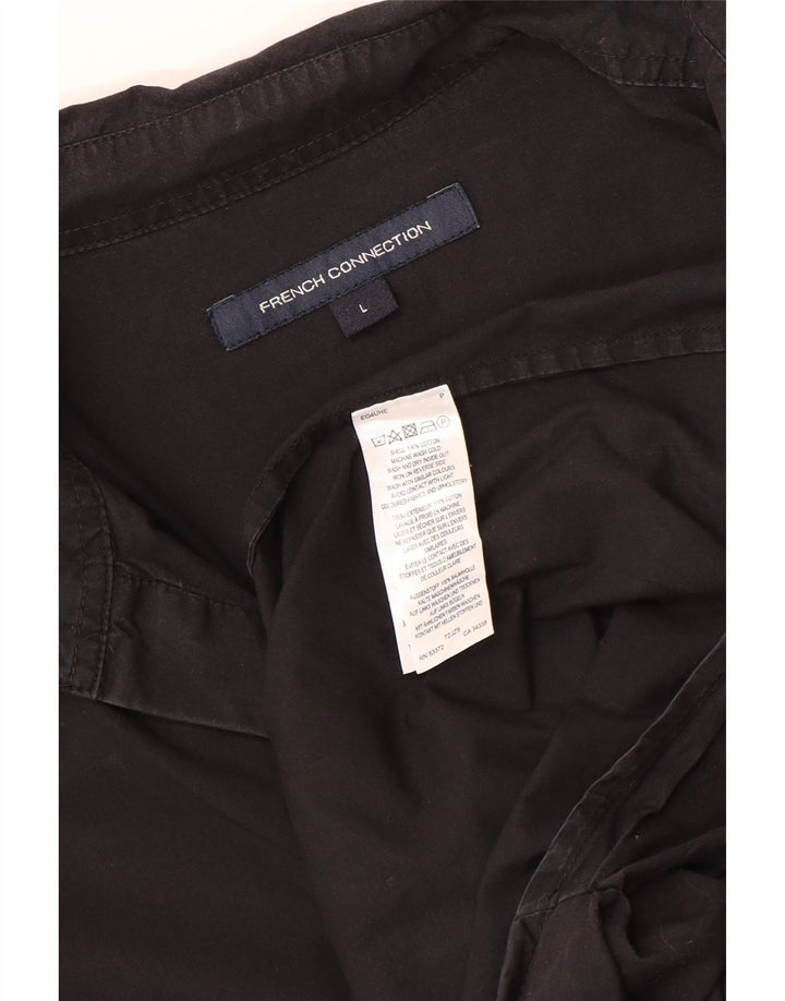 French Connection Damen-Pullovershirt mit 3/4-Ärmeln, UK-Größe 40, Größe L, Schwarz