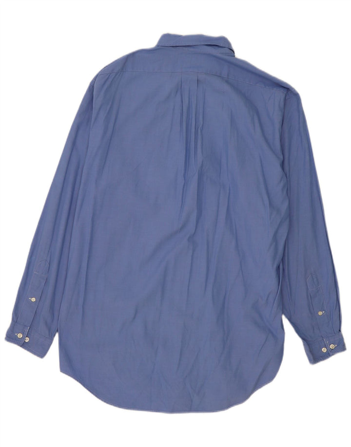 Ralph Lauren Herrenhemd Größe 16 Große blaue Baumwolle