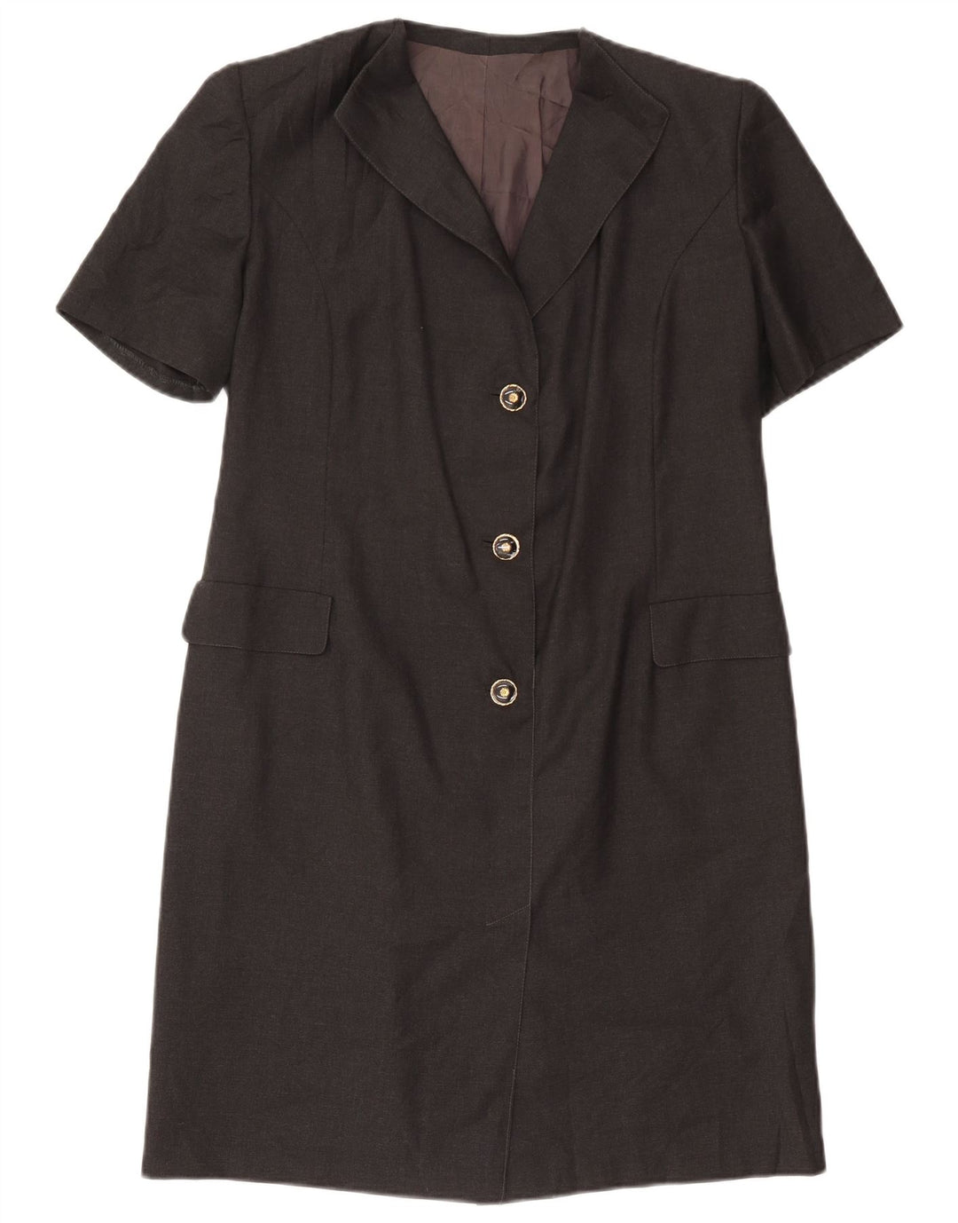 Vintage Damen Etuikleid UK 14 Mittelgrau