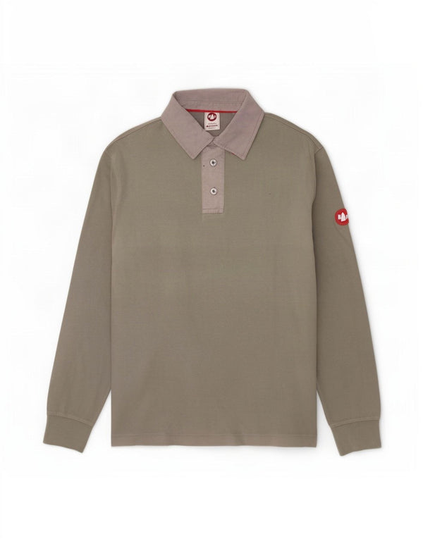 Murphy & Nye Herren Langarm-Poloshirt XL, grüne Baumwolle