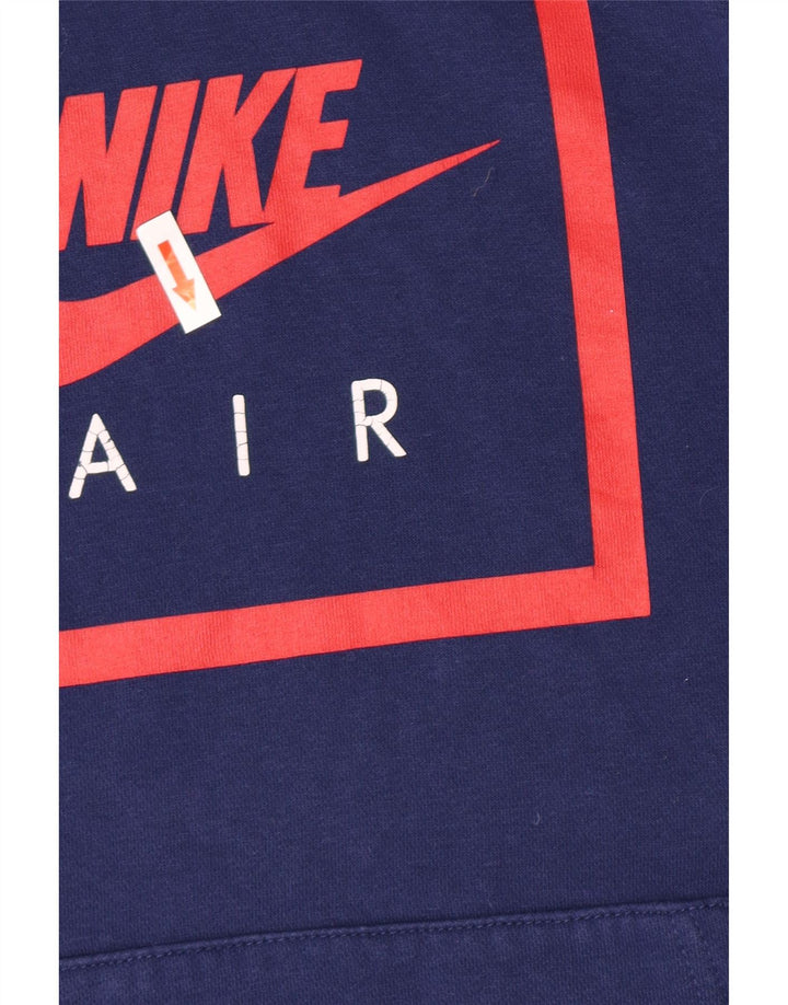 Nike Herren Air Graphic Hoodie Pullover mittelblaue Baumwolle