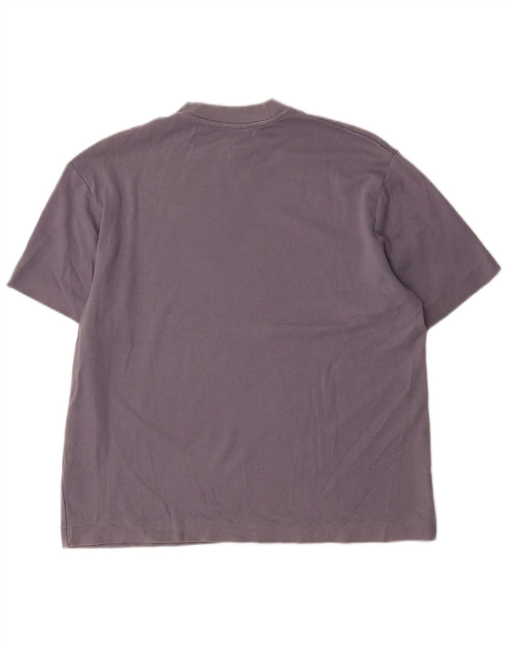 Zara Herren T-Shirt Top mittelblaue Baumwolle