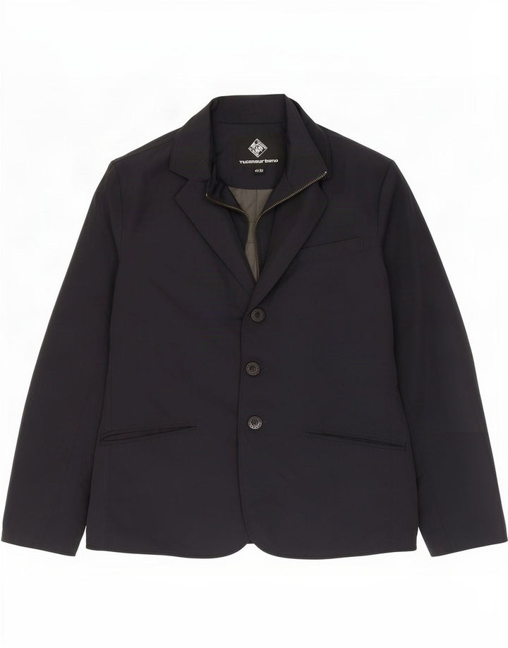 Tucano Urbano Herren 3-Knopf-Blazerjacke IT 44 XS Schwarz Polyester