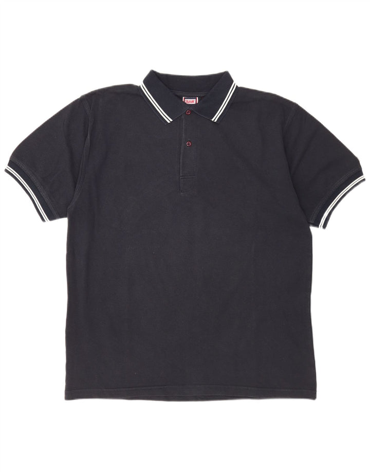 Slam Herren-Poloshirt, groß, marineblau, Baumwolle