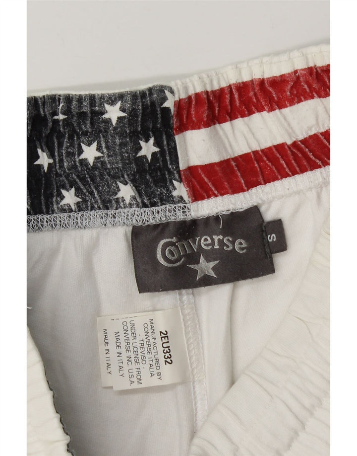 Converse Herren-Sportshorts mit Grafik, Größe S, weiße Baumwolle