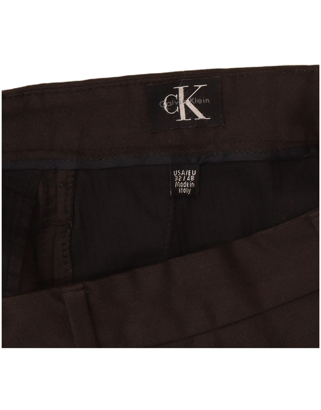 Calvin Klein Damen gerade Anzughose W32 L30 Braun