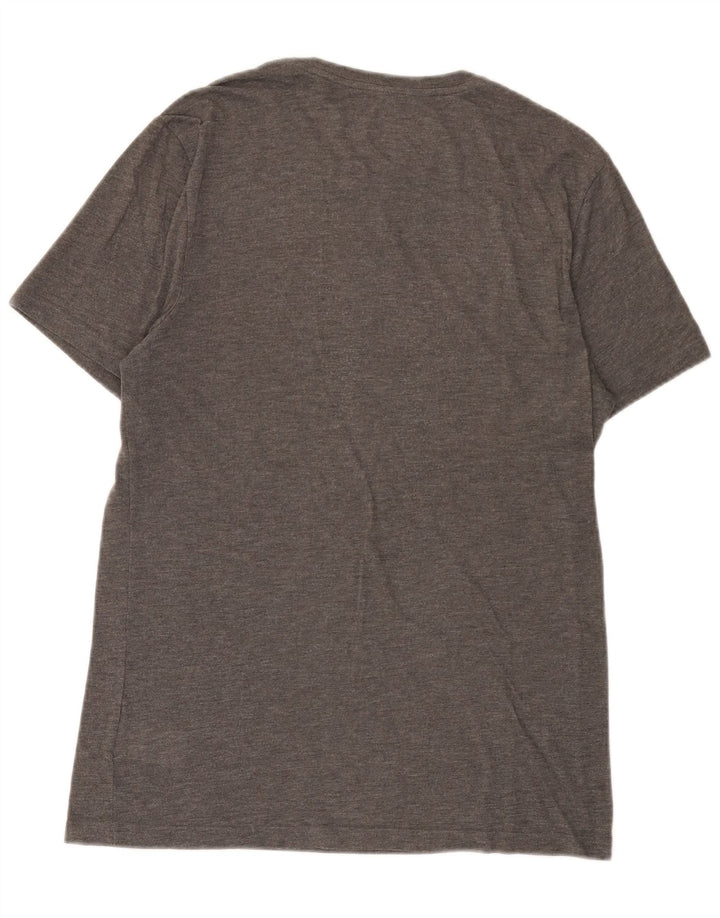 Reebok Herren Grafik-T-Shirt-Oberteil Mittelgraues Polyester
