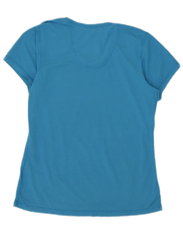Nike Damen Dri Fit Graphic T-Shirt Top UK 18 XL Blau Baumwolle