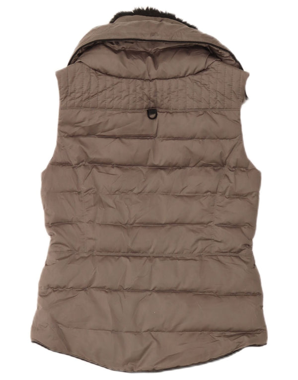 Zara Damen Übergroße wattierte Weste UK 6 XS Grau Polyester