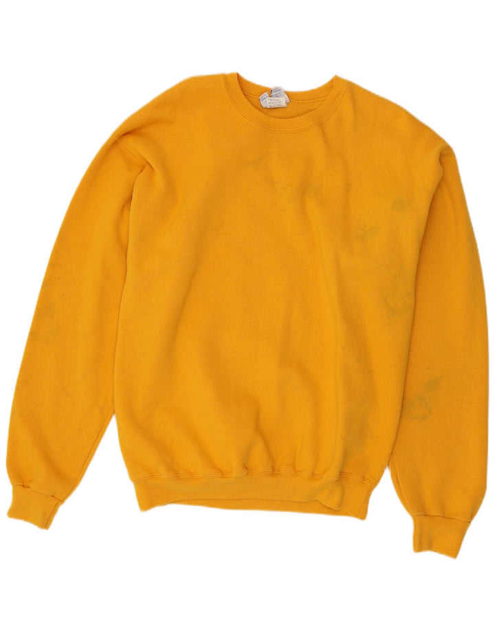 CHAMPION Herren-Sweatshirt-Pullover, große gelbe Baumwolle