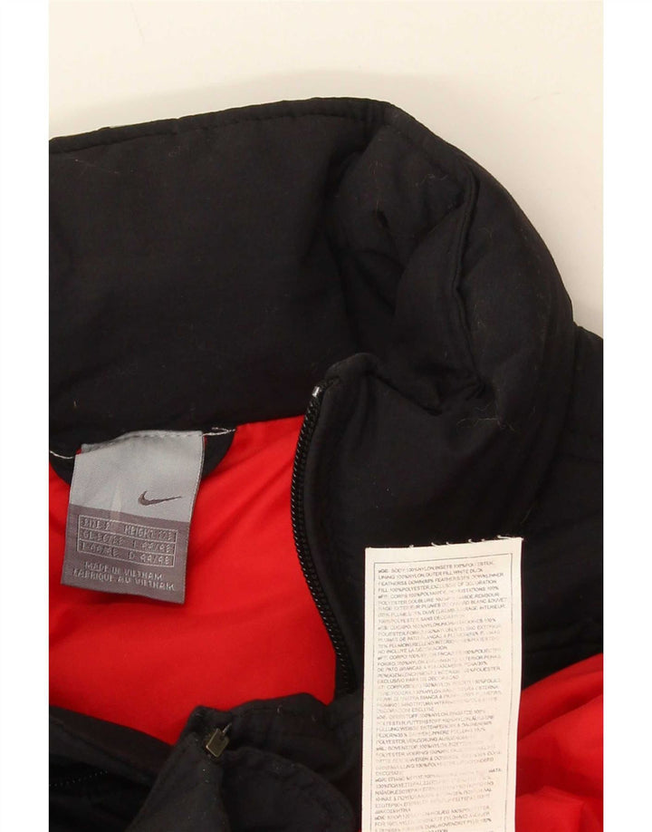 Nike Herren Graphic Padded Jacket UK 36/38 Small Schwarzes Colourblock-Nylon