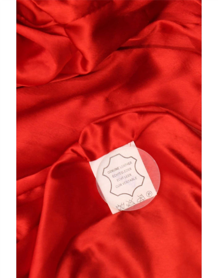 Vintage Damen Wildlederjacke UK 14 Mitteloranges Leder