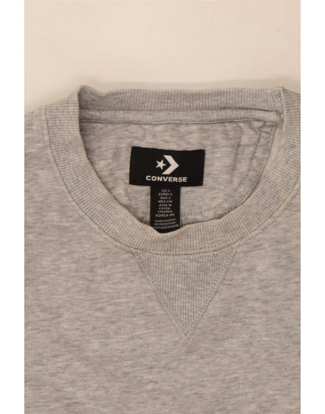 Converse Herren Chuck Taylor Sweatshirt-Pullover, klein, grau gefleckte Baumwolle