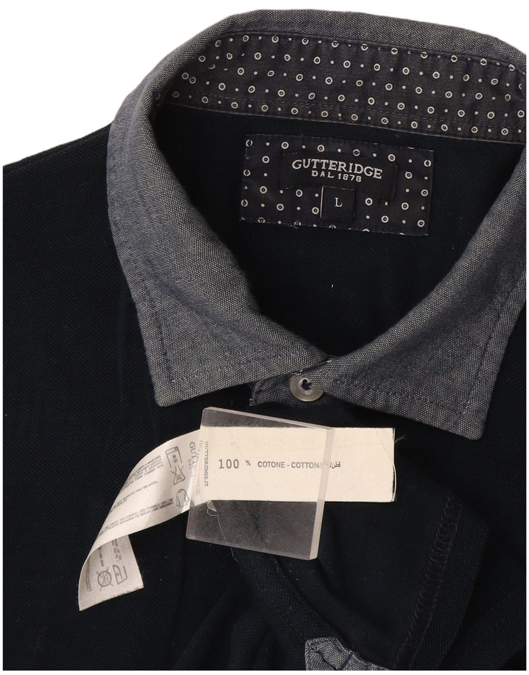Gutteridge Herren-Poloshirt, große marineblaue Baumwolle