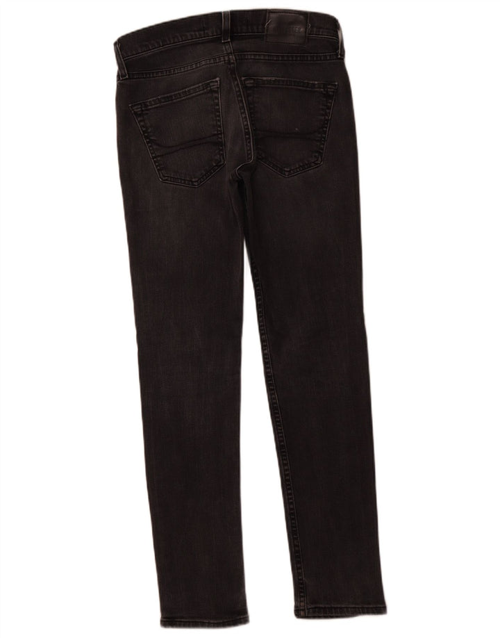 HOLLISTER Herren Skinny Jeans W28 L30 Schwarze Baumwolle