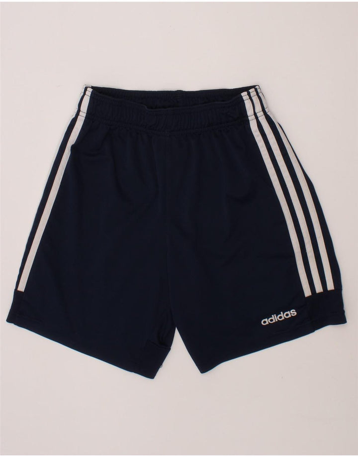 ADIDAS Boys Sport Shorts 9-10 Years  Navy Blue Vintage Adidas and Second-Hand Adidas from Messina Hembry 