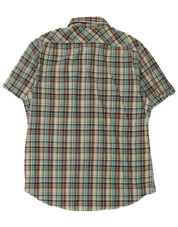 Marlboro Classics Herren Slim Fit Kurzarmhemd XL Mehrfarbig kariert